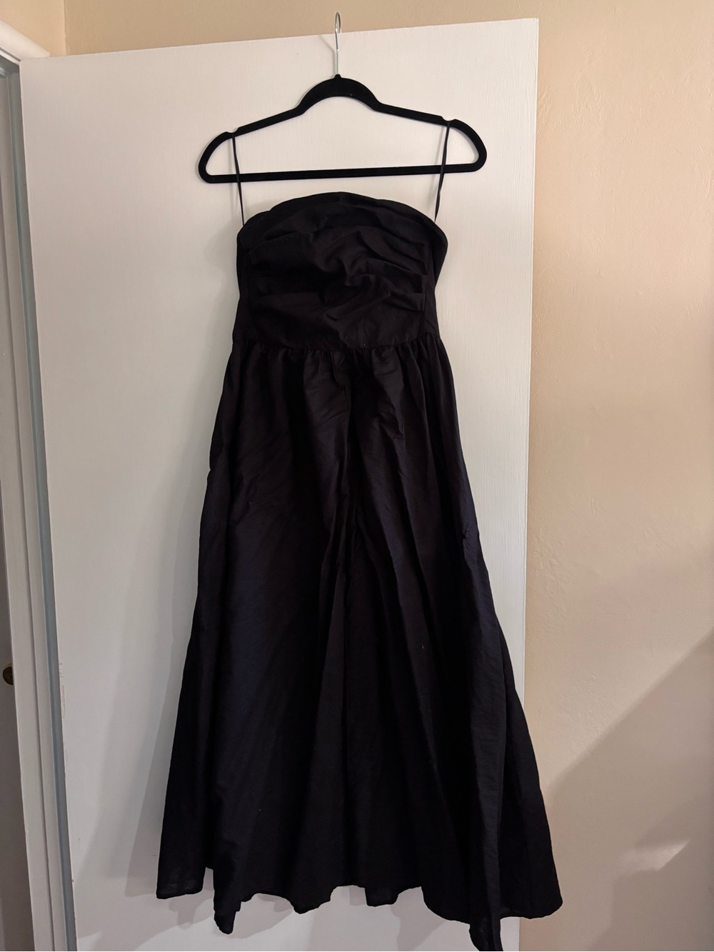 Banana Republic Black Strapless A-Line Maxi Dress